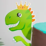 3pcs Dinosaur cake topper theme set