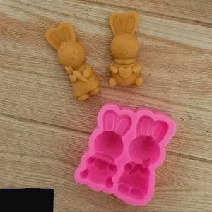 3D Easter Bunny Rabbit Silicone Mould