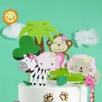 7 pcs cute Animal cake/cupcake topper theme cake decoration