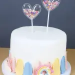 2pcs Heart Cake Topper