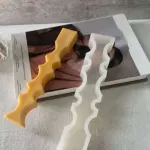 1pc Wave Design DIY Silicone Candle Mould
