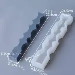 1pc Wave Design DIY Silicone Candle Mould
