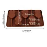 1pc Silicone Double heart chocolate candy mould