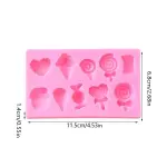 1pc Heart & Lollipop Shaped DIY Silicone Mould