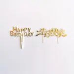 20 pcs golden and white happy birthday cake topper