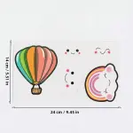 5 pcs Rainbow & Cloud Pattern Cake Topper set