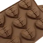1pc 15 Grid Diamond Heart Shaped Silicone Chocolate Mold,Creative Romantic Diy Cake Decorating Tool For Kitchen,Ice Cube,Biscuit,Pastry Handmade Baking Mold