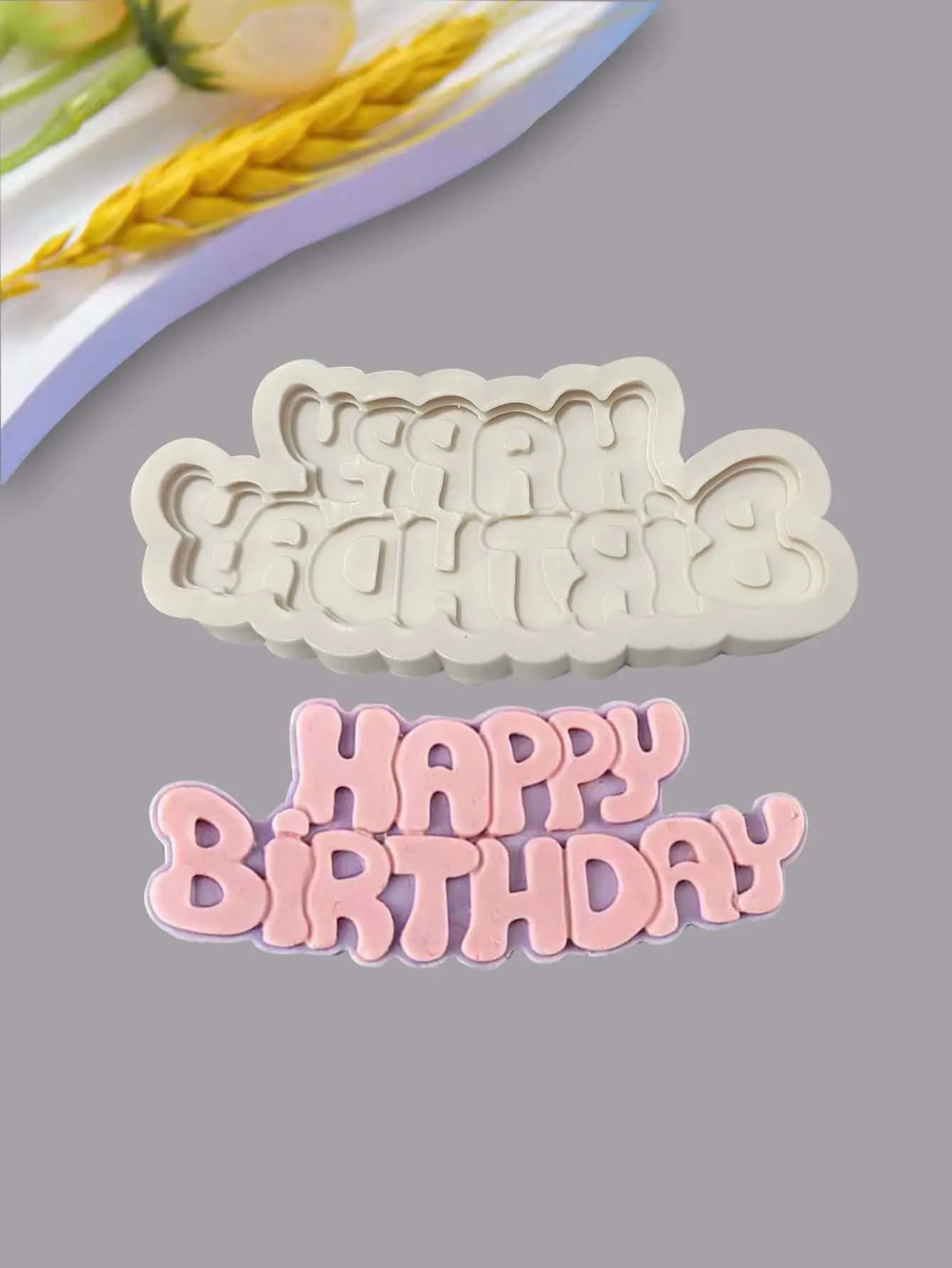 Happy Birthday Alphabet Silicone Mould For Cake Decoration