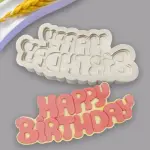 Happy Birthday Alphabet Silicone Mould For Cake Decoration