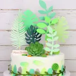 7pcs/Set Colorful Turtle-Shaped Leaf Cake Toppers,Christmas