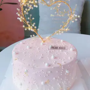 1pc led Heart Shaped Cake Topper Decoration