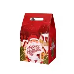 1Pcs Red Big Santa Christmas Baking Paper Tote Bag 15cm x 16.5cm x 12.5cm x 25.5cm