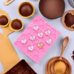 1pc Heart Shaped 26 English Alphabet Silicone Mould