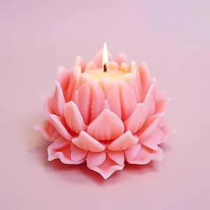 3D Lotus Flower Candle Silicone Mould Style 2