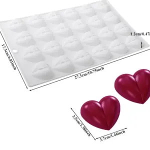 24 Cavity Heart Chocolate Silicone Mould