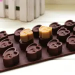 1pc Double heart silicone mould