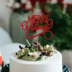 1pc Merry Christmas Cake Topper,Dessert Decor