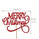 1pc Merry Christmas Cake Topper,Dessert Decor