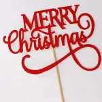 1pc Merry Christmas Cake Topper,Dessert Decor