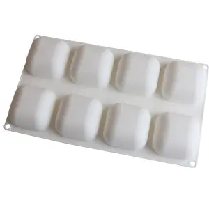 8 Cavity Rounded Square Silicone Mould
