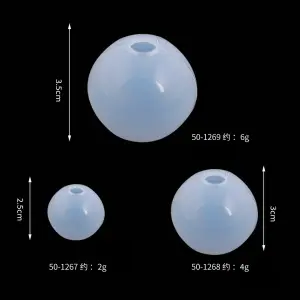 3 pcs sphere ball silicone mould