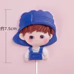 Cute Boy in Blue Hat Clay Cake Toys Pick