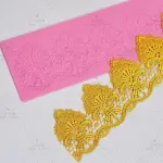 Large Flower Lace Silicone Cake Fondant Border Mould