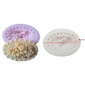 Oval Flower Brooch Silicone mould
