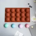 15 cavity semi circle sphere dome shape silicone mould style 2