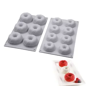 6 cavity mini swirl bunt pastry Silicone Entremet Mould