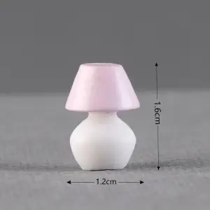 Miniature Pink Table Lamp Figurine