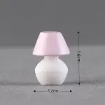 Miniature Pink Table Lamp Figurine