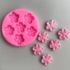 6 CAVITY CHERRY BLOSSOM SILICONE MOULD