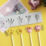 4 Cavity Crown Flower Hat Shape Silicone Fondant Lollipop Mold