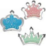 3 pcs princess crown shaped cookie cutter set