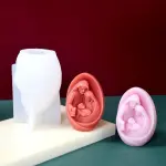 3D Nativity Jesus Family Silicone Candle Mould