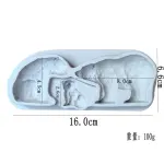3 cavity Polar bear family silicone mould