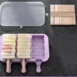 3 Cavity Wave Cakesicle Mould with Lid & Sticks