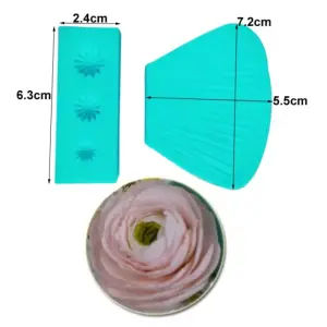 Buttercup Flower veiner mould set of 2 pcs