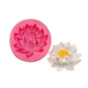 3D lotus flower silicone mould style 4 (size small )