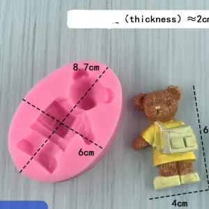 teddy Bear bagpack theme Silicone mould ( style 8)