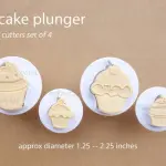 4 pcs Cupcake and ice cream plunger cutter set