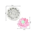 3D lotus flower silicone mould style 4 (size large )