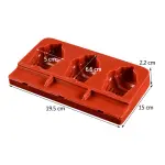 3 Cavity Ice Cream Shape Silicone Cakesicle Mould