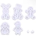 7 Pcs Christmas Theme Cookie Cutter & Plunger Set