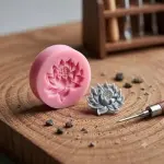 3D lotus flower silicone mould style 4 (size small )