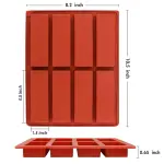 8 cavity rectangle shape silicone mould