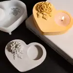 heart shape storage box with lid silicone mould (large size )