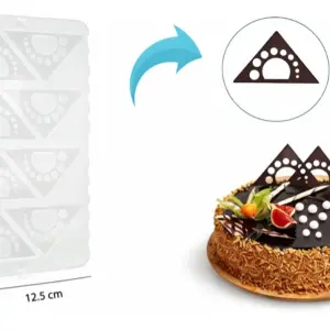 8-in-1 Small Hollow Triangle Chocolate Garnish Silicone Mould