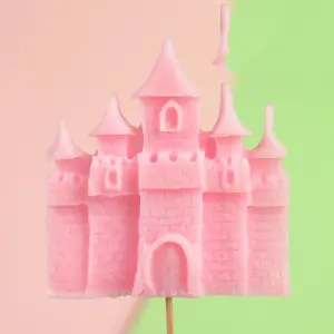 Pink Castle Birthday Candle